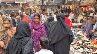 WALKING TOUR OF HYDERABAD PAKISTAN, WALKING THROUGH SHAHI BAZAR, RESHAM BAZAR, CITY WALK, 4K60FPS