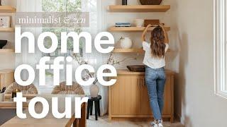 Minimalist Home Office Makeover | Tour My Productive, Zen WFH Setup