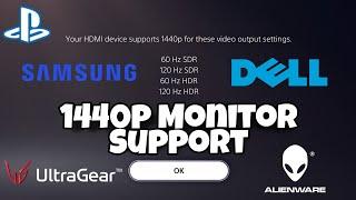 PS5 1440p Display Options! 120hz HDR Monitor Support