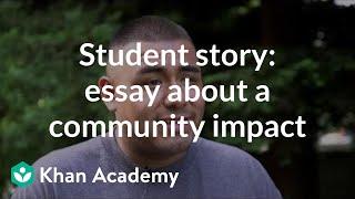 Student story: Admissions essay about community impact