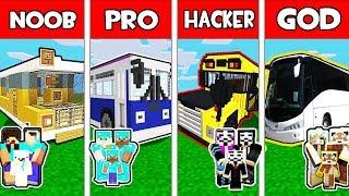 Minecraft - NOOB vs PRO vs HACKER vs GOD : FAMILY BUS in Minecraft Animation