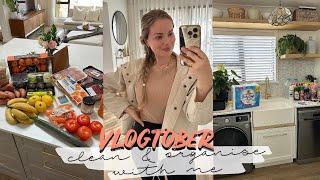 VLOGTOBER: Grocery and Cleaning Products Shopping, Organising, Fridge Clean & Home Vlog