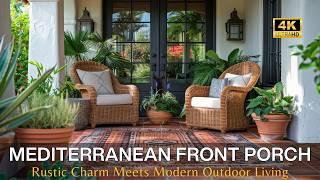 Rustic Charm Meets Modern Outdoor Living: Small Mediterranean-Inspired Front Porch Decorating Ideas