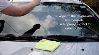 ArtDeShine hydrophobic window coating application video