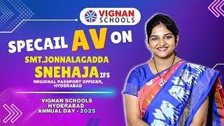 Smt. Jonnalagadda Snehaja | Annual Day Celebrations 2025 | Vignan Schools Hyderabad