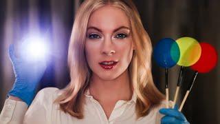 ASMR Realistic Eye Exam  Light Triggers & Color Blind Vision Tests ‍️  Medical Roleplay for Sleep