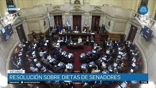 VOTACIÓN RESOLUCIÓN SOBRE DIETAS DE LOS SENADORES - SESIÓN 22-08-24