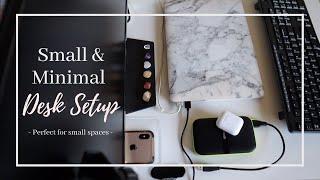 Minimal Desk Setup Tour for Students & WFH | Perfect for Small Spaces in 2021 | Shyan Renée