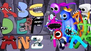 NEW Alphabet Lore Vs Rainbow Friends (NEW PHASES)  Roblox Rainbow Friends x Friday Night Funkin'