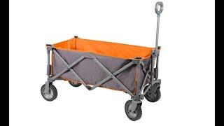 PORTAL Collapsible Folding Utility Wagon Quad Compact Outdoor Garden Camping Cart Grey - Overview