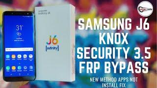 Samsung j6 knox security 3.5 frp bypass new method apps not install fix