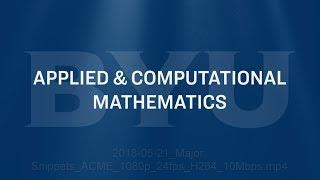 Applied & Computational Mathematics Major Snippet