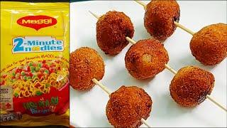 Maggi Balls from Leftover Maggi | 5 Minutes Snacks Recipes | Crispy &Tasty Bread Snack| Maggi Recipe