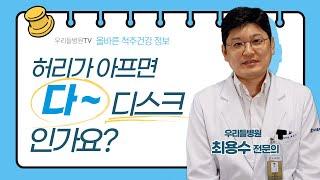 허리가 아프면 다 디스크인가요? / 우리들병원TV
