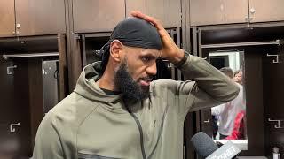 LeBron James discusses the Lakers’ blowout loss to the Timberwolves