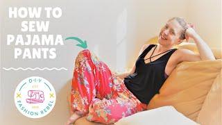 How To Sew: DIY Pajama Pants For Beginners - Pt.1 (Easy Tutorial) | DIY Fashion Rebel