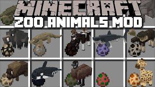 Minecraft TAME AND BUILD A ZOO WITH ANIMALS MOD / DANGEROUS PLUS CREATURES !! Minecraft Mods