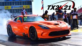 Twin Turbo Viper Goes 200+ MPH at TX2K21!