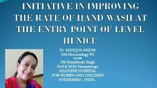 Quality improvement initiative improving the rate of hand wash at the entry point of level III NICU