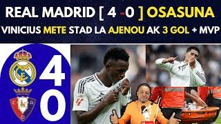 Real Madrid [ 4 - 0 ] Osasuna_VINICIUS JR mete STAD la AJENOU ak 3 GOL + MVP.