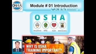 Osha | Occupational, Safety, Health, Administration | Module # 01 | Urdu & Hindi | Hse Maqsood Ali