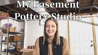 Tour of My Basement Pottery Studio- Setting up a Basement Studio at Home