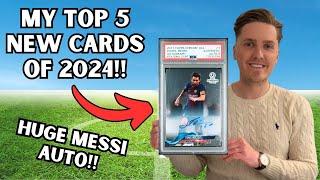 The TOP 5 NEW cards I added to my football card collection! HUGE MESSI AUTO!