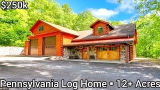 Pennsylvania Log Cabins For Sale | $250k | 12+ acres | Pennsylvania Farms For Sale | Cabin with Land