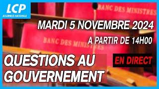 Questions au Gouvernement à l'Assemblée nationale - 05/11/2024