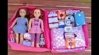 How To Travel With Two American Girl Dolls - One Night Hotel Vacation Stay!!