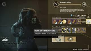 (Amazing Warlock Exotic) New Xur Loot - Destiny 2