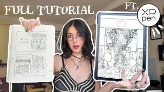 HOW TO LAYOUT YOUR COMIC PAGES️Full Tutorial | From Storyboard | ft. XPPen Magic Drawing Pad