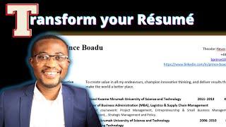 4 TIPS to make your Résumé/CV standout