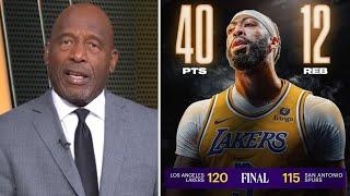 "Anthony Davis is the best big man in NBA" - James Worthy on Lakers defeat Spurs 120-115; AD: 40 Pts