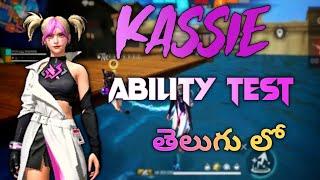 Kassie Character Ability Test  ll Kassie Character Full Details ll Free Fire New Character ll Telugu