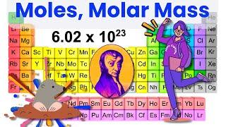 Moles, Avogadro's Number, Molar Mass, Conversion Factors, Sample Problems - Easy - Atom Explains!