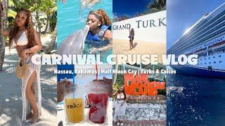 TRAVEL VLOG: 5 DAY CARNIVAL CRUISE | Nassau Bahamas, Half Moon Cay, Turks & Caicos, Miami