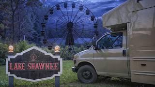 Stealth Bus Camping in ABANDONED Amusement Park (HAUNTED Lake Shawnee) My LAST Ghost Video