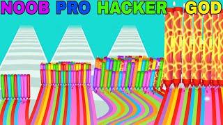 NOOB vs PRO vs HACKER vs GOD in  Pencil Road | All levels (2022)&High score:@playgame24dia56