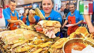 Una de las Mejores TORTAS DE 1 KILO por Solo $70  5 HORAS Tour de Comida Extrema Mexicana