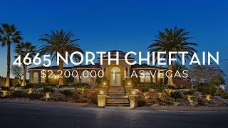 $2,200,000  Vegas Luxury Home | 4665 North Chieftain, Las Vegas, NV 89129 | Darin Marques Group