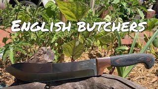 Making a butcher’s knife, English butchers knife, Denim micarta handle