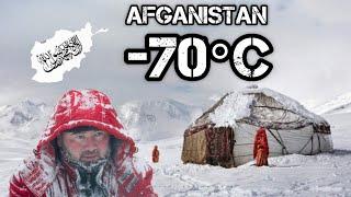 Afganistan pamir dağlarda yaşam -40'ta zor şartlarda yaşamak  Afgan