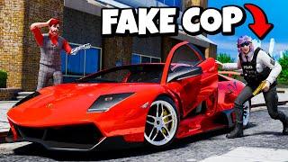 Stealing Expensive Cars as Fake Cop in GTA 5 RP