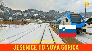 Winter Cab ride on Slovenia's Bohinj Railway/Jesenice - Nova Gorica - train drivers view 4K