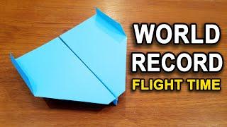 WORLD RECORD Paper Airplane | BEST Origami Plane Tutorial