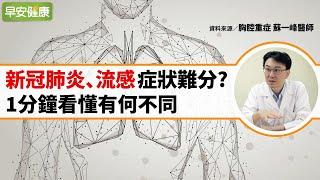 新冠肺炎、流感症狀難分？1分鐘看懂有何不同【早安健康】