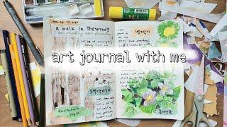 Art journal with me | Spring mountain hike in Seoul