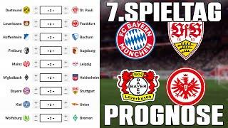 7.Spieltag Bundesliga 24/25 Prognose | Alle Spiele & Tipps !