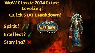 WoW Classic 2024 FRESH - Priest Leveling STAT Priority